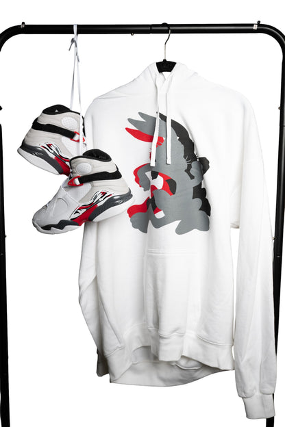Bugs Abstract Portrait Hoodie "White"