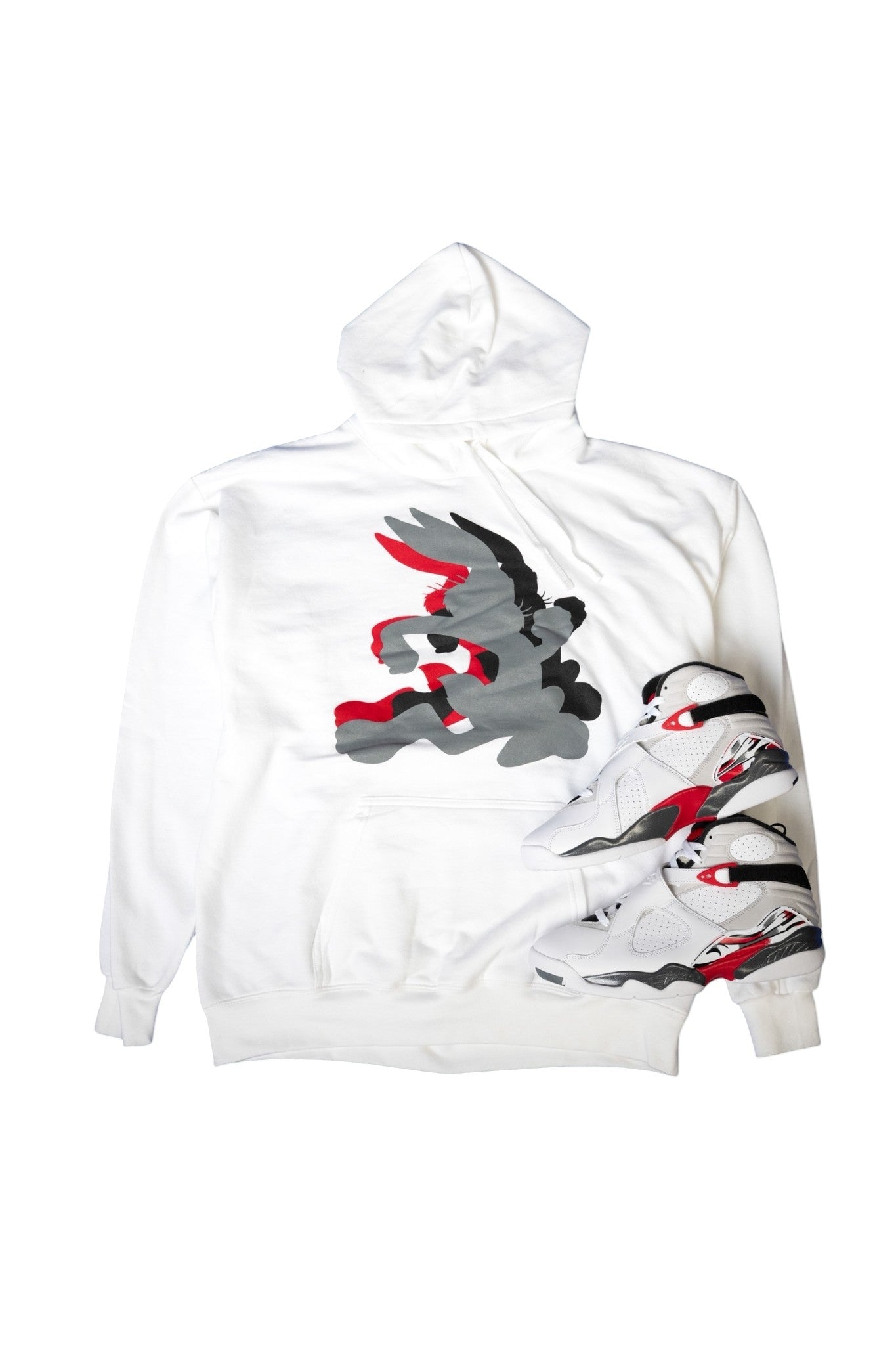 Bugs Abstract Portrait Hoodie "White"