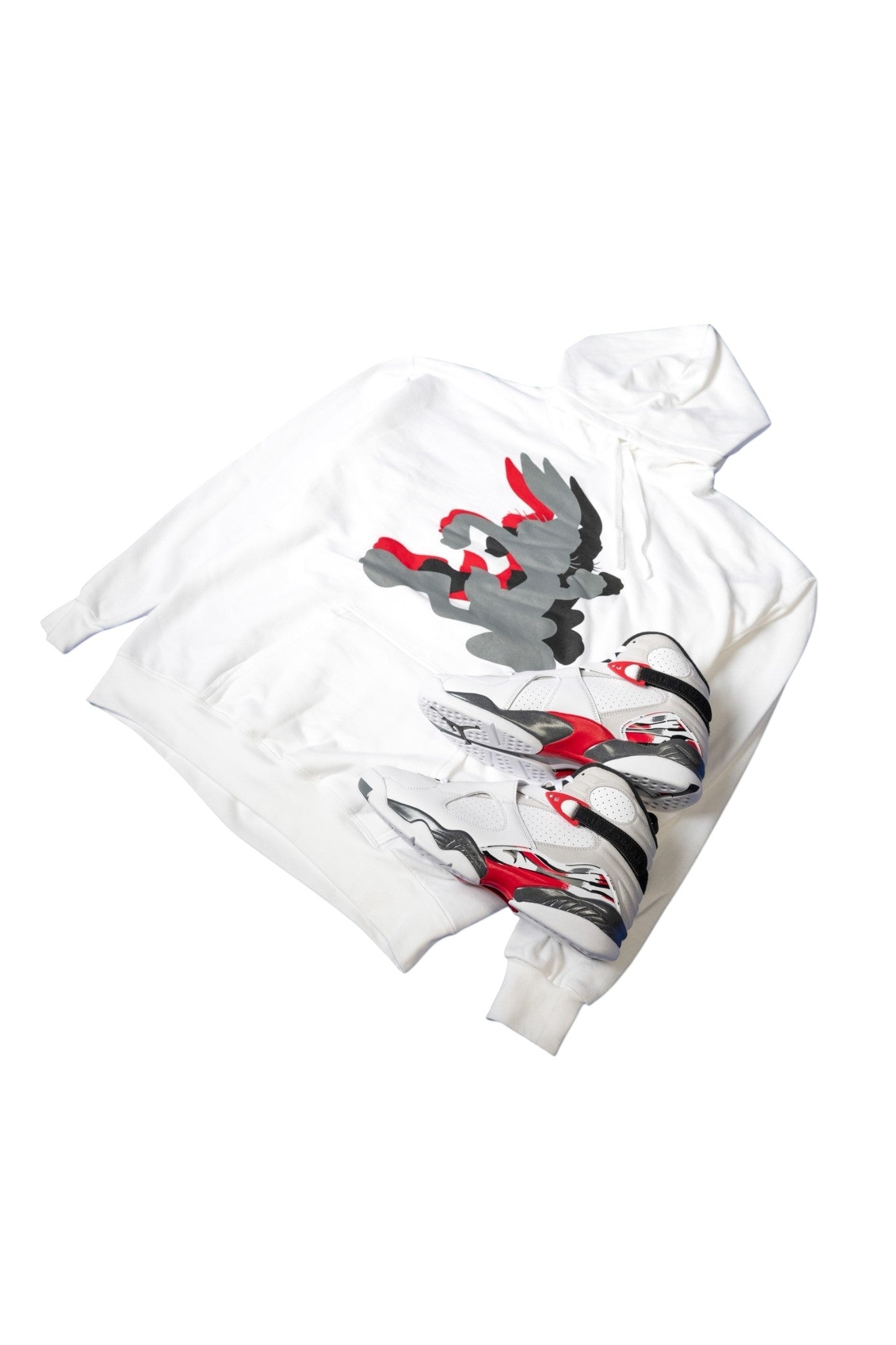 Bugs Abstract Portrait Hoodie "White"