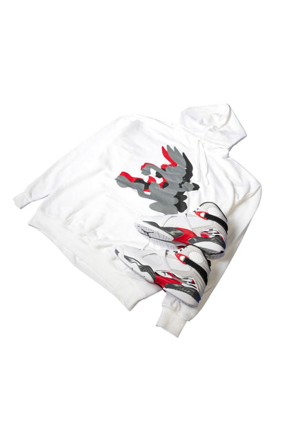 Bugs Abstract Portrait Hoodie "White"