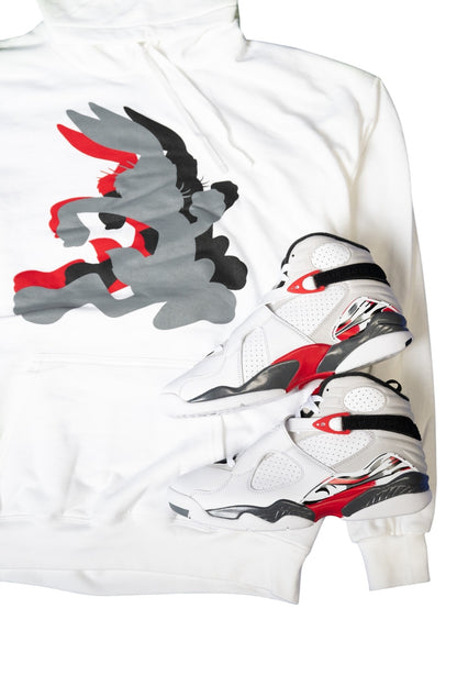 Bugs Abstract Portrait Hoodie "White"